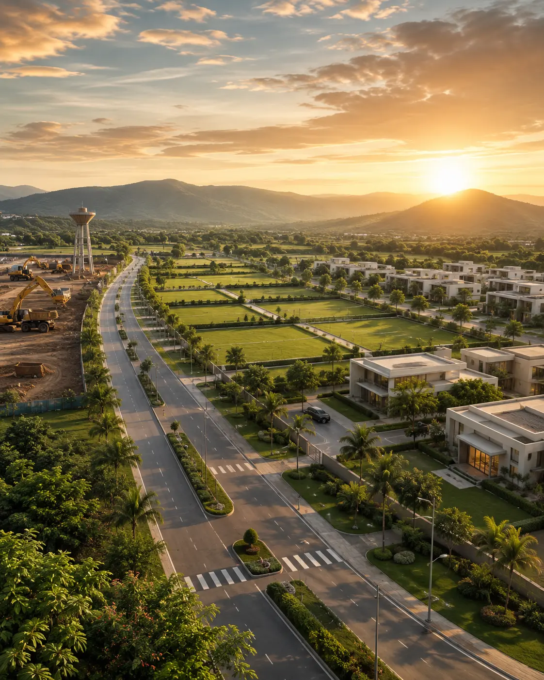 Modern township, plotted development and infrastructure planning